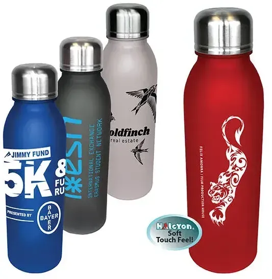 Customizable 25 oz. BPA-Free Halcyon Co-Poly Bottle with Soft Touch Finish