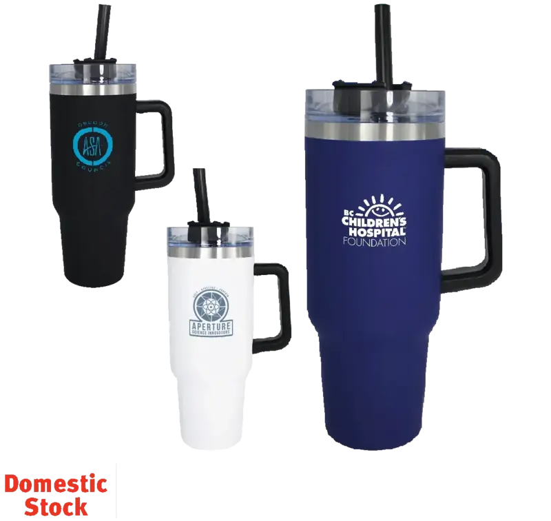 40oz Custom Branded Halcyon Double Wall Vacuum Insulated Stainless Steel Mug