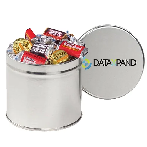 Half Quart Round Tin Canister with Lid — view 11