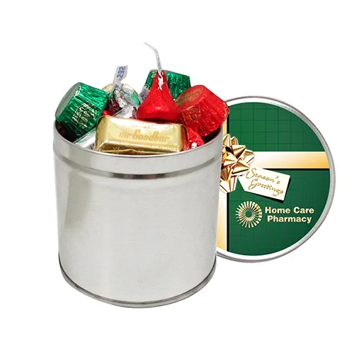 Half Quart Round Tin Canister with Lid — view 5