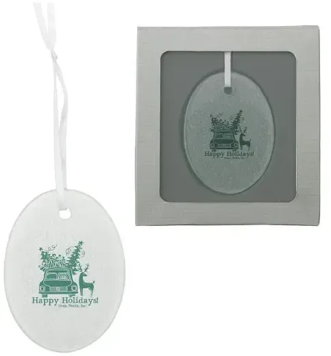 Imprinted Hammered Glass Ornament — view 5