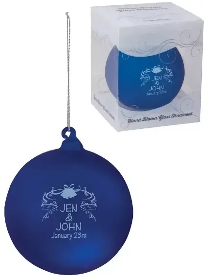 Custom Hand Blown Glass Ornament — view 4