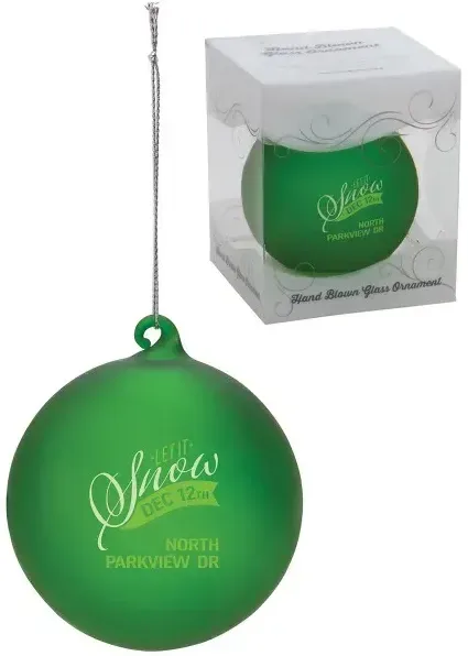Custom Hand Blown Glass Ornament — view 5