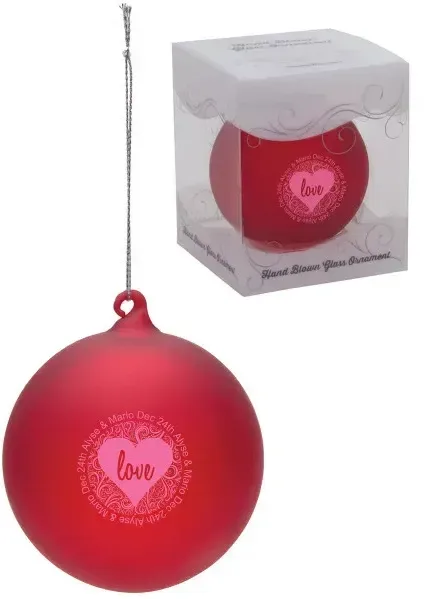 Custom Hand Blown Glass Ornament — view 6
