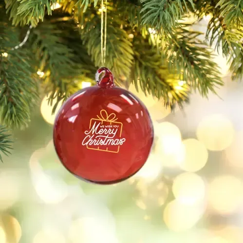 Hand Blown Glass Ornament (3") — view 7