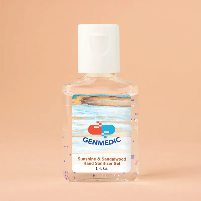 Hand Sanitizer Gel With Moisture Beads: 1 oz Rectangle Bottle — view 3