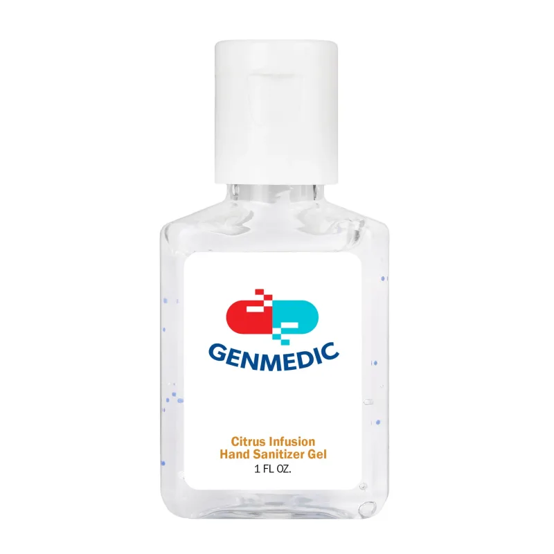 Hand Sanitizer Gel With Moisture Beads: 1 oz Rectangle Bottle — view 5