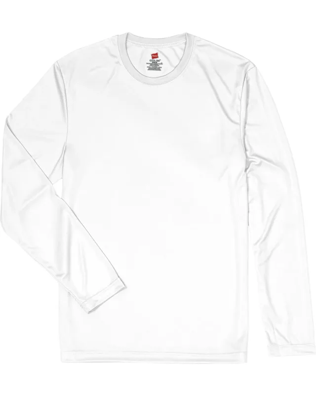 Hanes Adult Cool DRI® with FreshIQ Long-Sleeve Performance T-Shirt — view 3