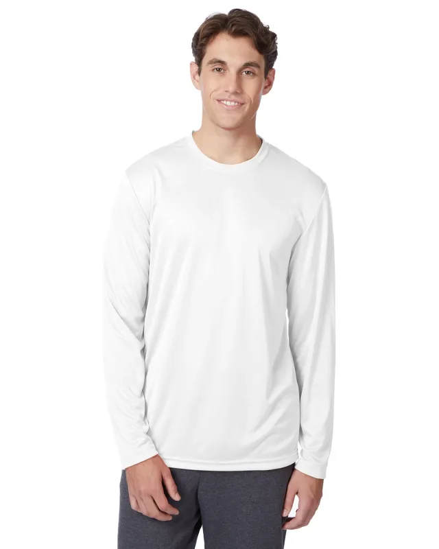 Hanes Adult Cool DRI® with FreshIQ Long-Sleeve Performance T-Shirt — view 4