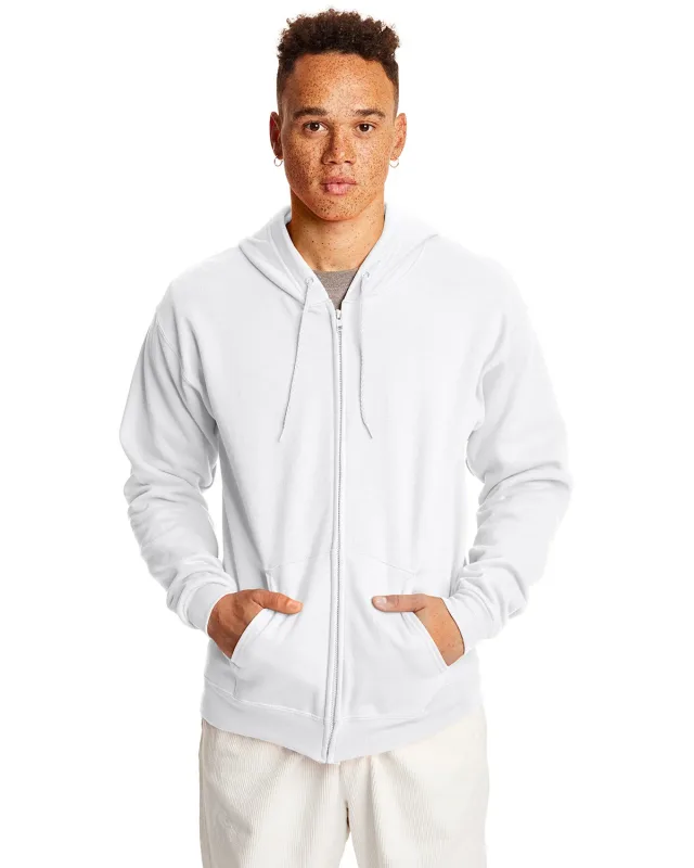 Hanes Adult EcoSmart® Full-Zip Hooded Sweatshirt — view 2