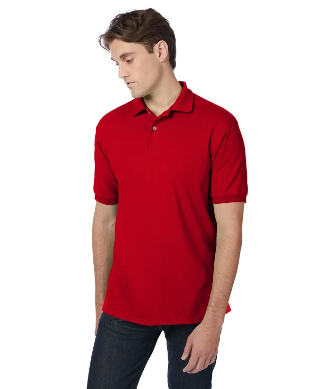 Hanes Adult EcoSmart® Jersey Knit Polo — view 19