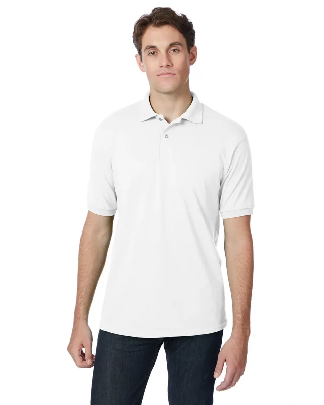 Hanes Adult EcoSmart® Jersey Knit Polo — view 2