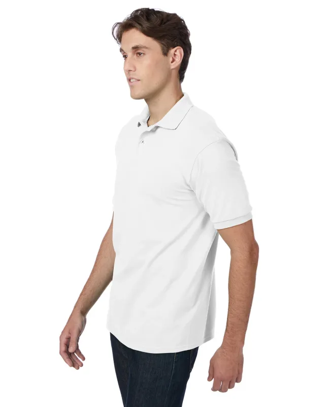 Hanes Adult EcoSmart® Jersey Knit Polo — view 3