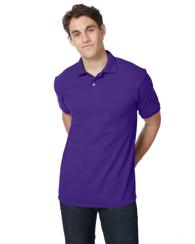 Hanes Adult EcoSmart® Jersey Knit Polo — view 60