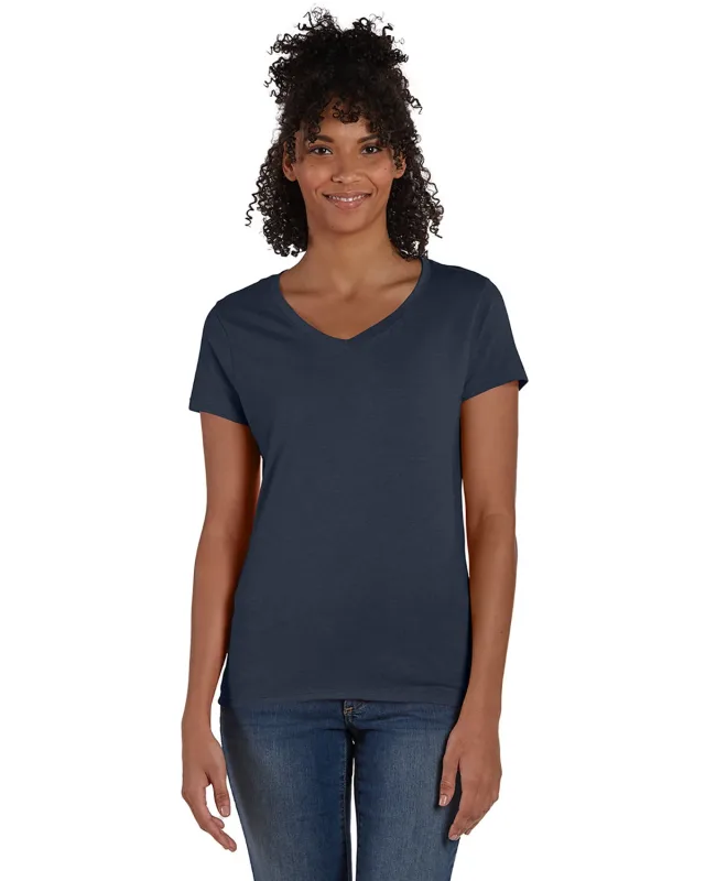 Hanes Ladies' Perfect-T Triblend V-Neck T-shirt — view 10
