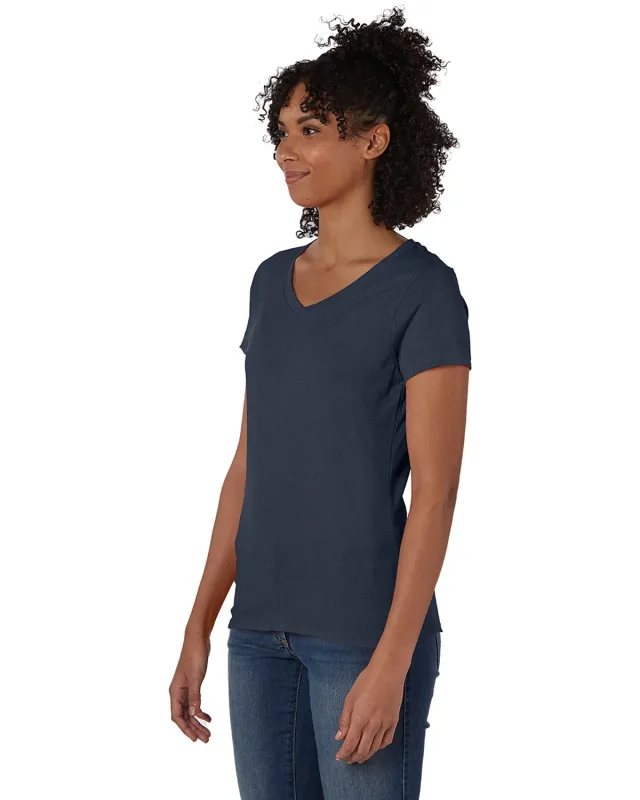 Hanes Ladies' Perfect-T Triblend V-Neck T-shirt — view 11