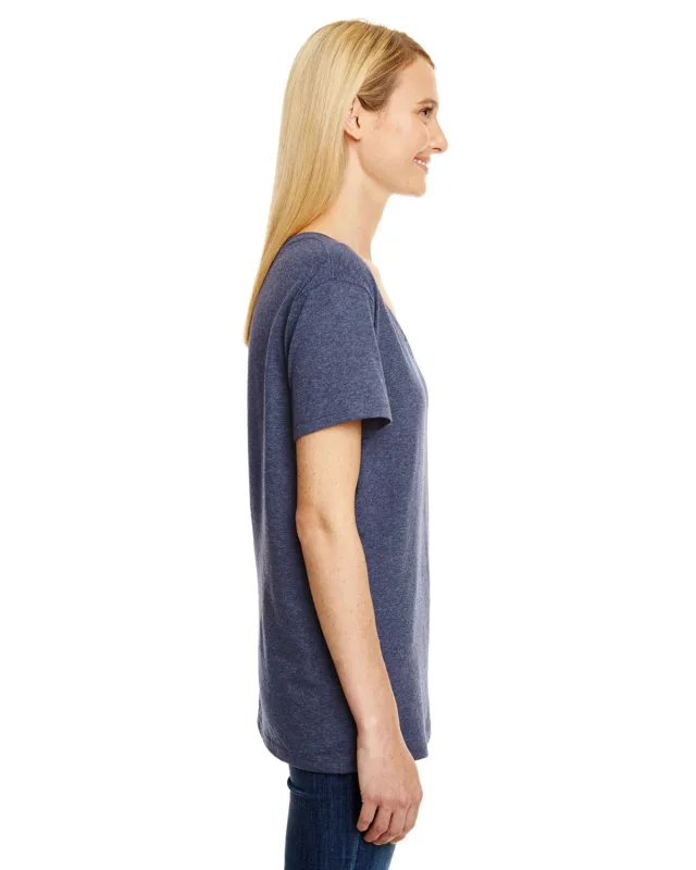 Hanes Ladies' Perfect-T Triblend V-Neck T-shirt — view 12