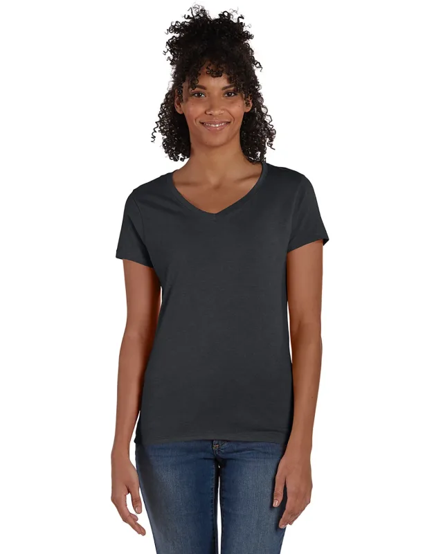 Hanes Ladies' Perfect-T Triblend V-Neck T-shirt — view 16