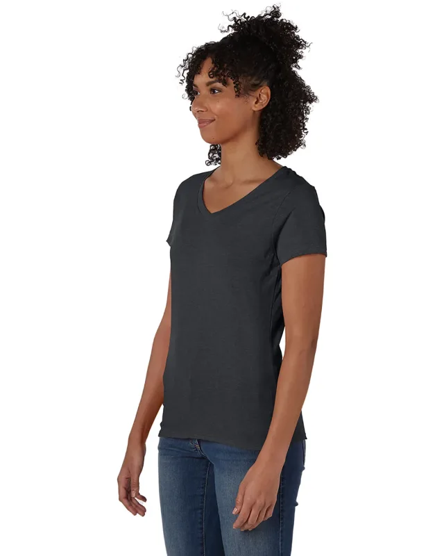Hanes Ladies' Perfect-T Triblend V-Neck T-shirt — view 17
