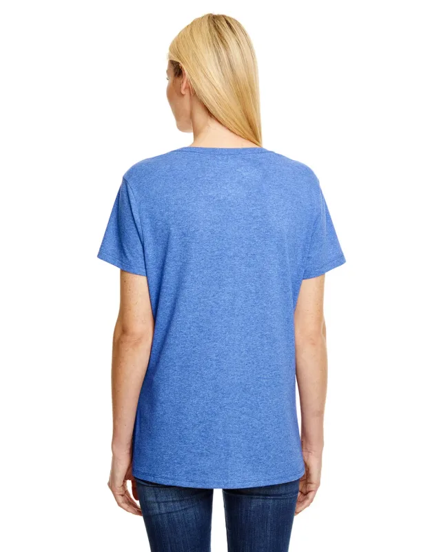 Hanes Ladies' Perfect-T Triblend V-Neck T-shirt — view 19