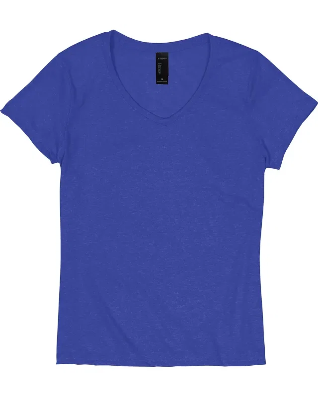 Hanes Ladies' Perfect-T Triblend V-Neck T-shirt — view 21