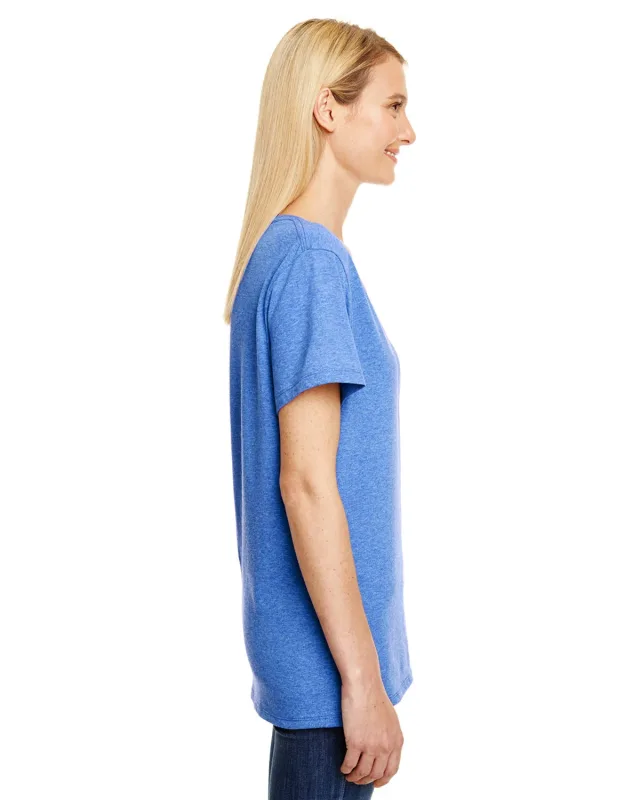 Hanes Ladies' Perfect-T Triblend V-Neck T-shirt — view 24
