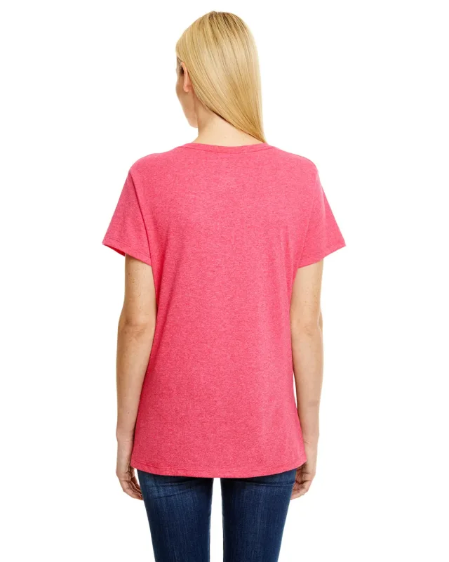 Hanes Ladies' Perfect-T Triblend V-Neck T-shirt — view 25
