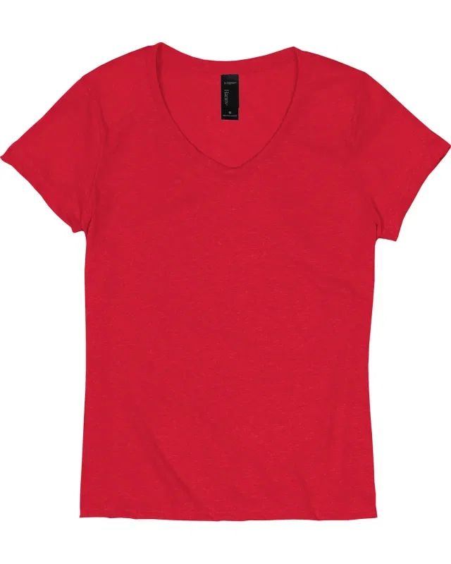 Hanes Ladies' Perfect-T Triblend V-Neck T-shirt — view 27