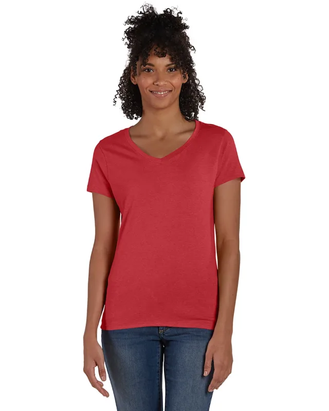 Hanes Ladies' Perfect-T Triblend V-Neck T-shirt — view 28