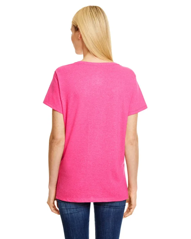 Hanes Ladies' Perfect-T Triblend V-Neck T-shirt — view 31