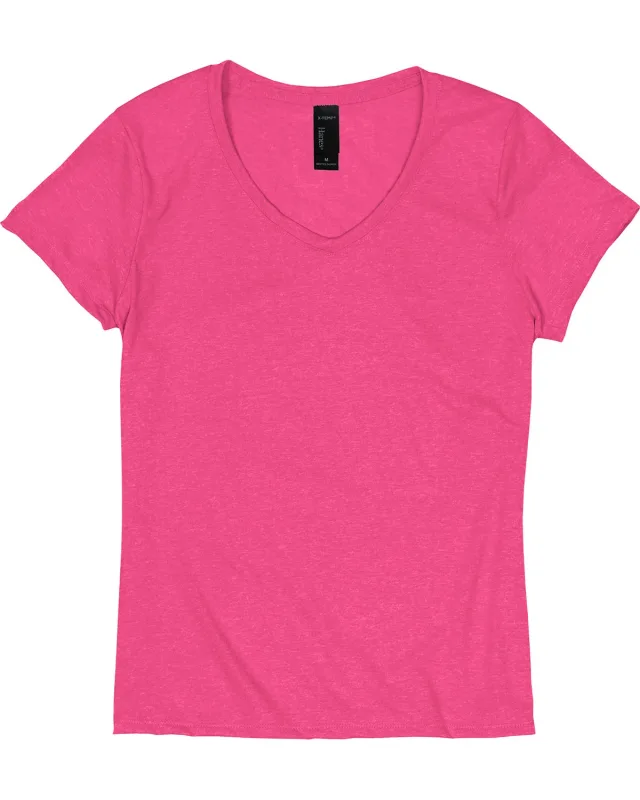 Hanes Ladies' Perfect-T Triblend V-Neck T-shirt — view 33
