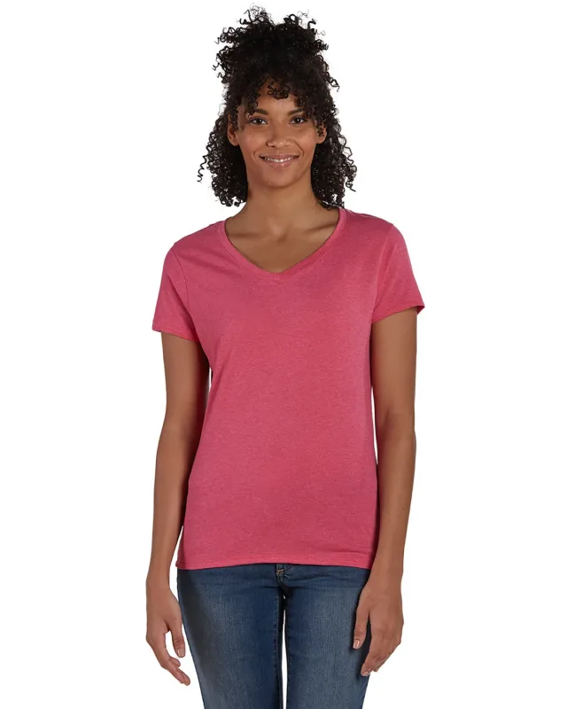 Hanes Ladies' Perfect-T Triblend V-Neck T-shirt — view 34
