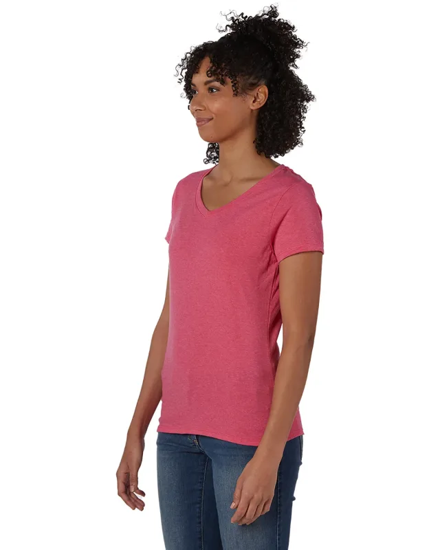 Hanes Ladies' Perfect-T Triblend V-Neck T-shirt — view 35