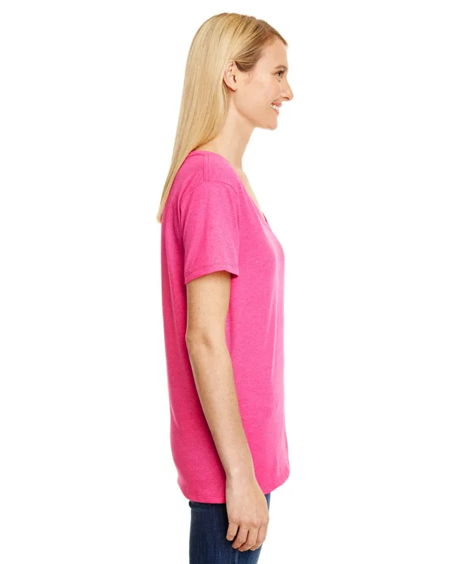 Hanes Ladies' Perfect-T Triblend V-Neck T-shirt — view 36