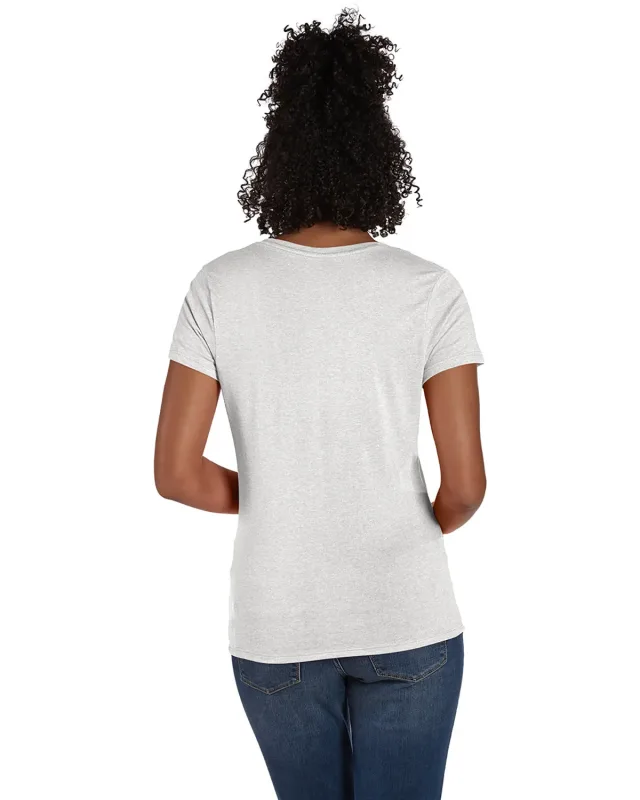 Hanes Ladies' Perfect-T Triblend V-Neck T-shirt — view 37