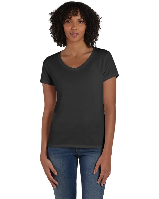 Hanes Ladies' Perfect-T Triblend V-Neck T-shirt — view 4