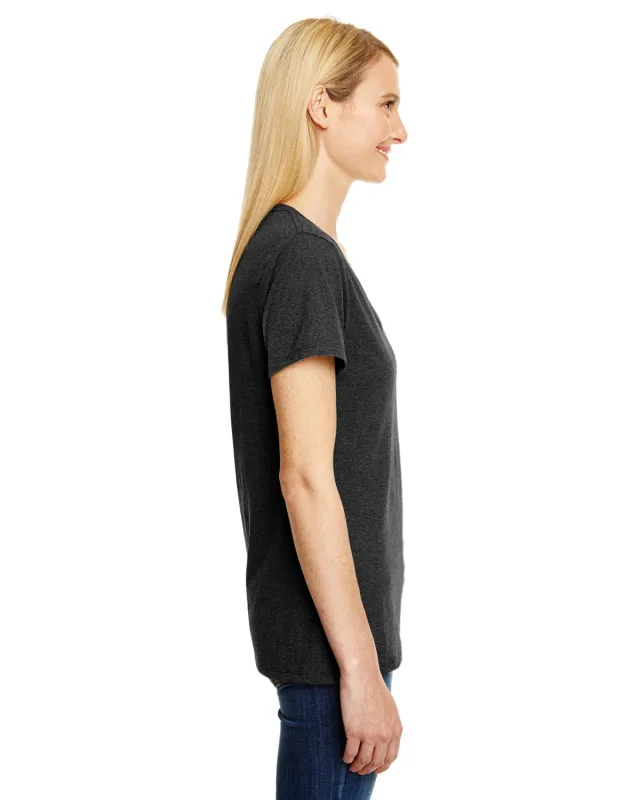 Hanes Ladies' Perfect-T Triblend V-Neck T-shirt — view 6