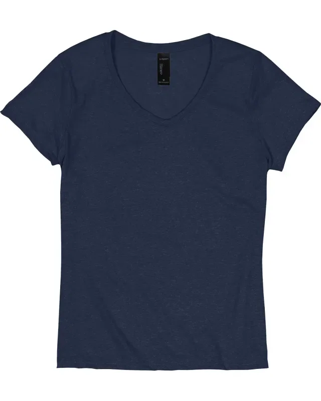 Hanes Ladies' Perfect-T Triblend V-Neck T-shirt — view 9