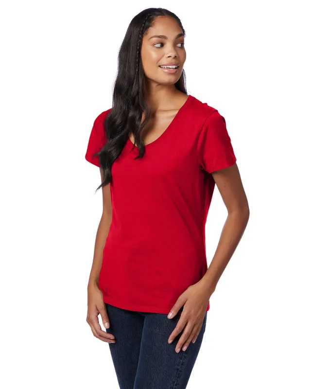 Hanes Ladies' Perfect-T V-Neck T-Shirt — view 12