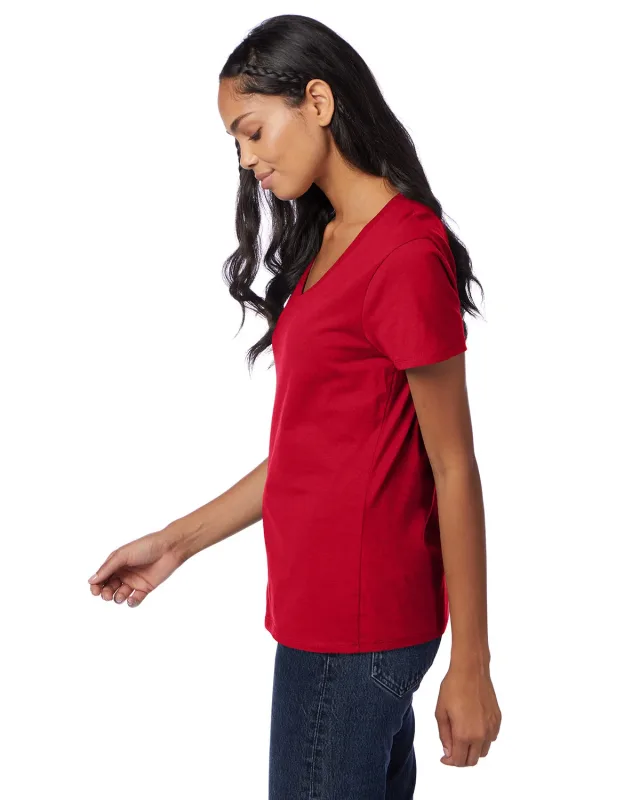 Hanes Ladies' Perfect-T V-Neck T-Shirt — view 13