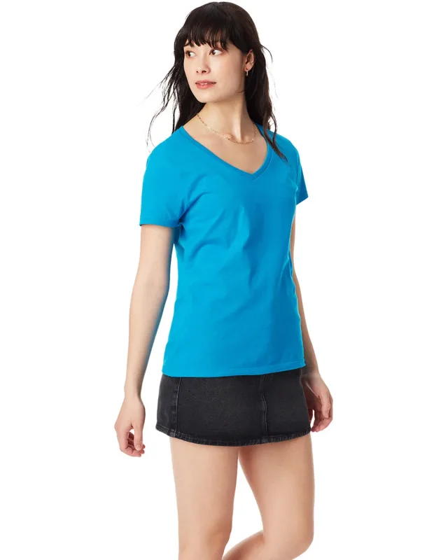 Hanes Ladies' Perfect-T V-Neck T-Shirt — view 18