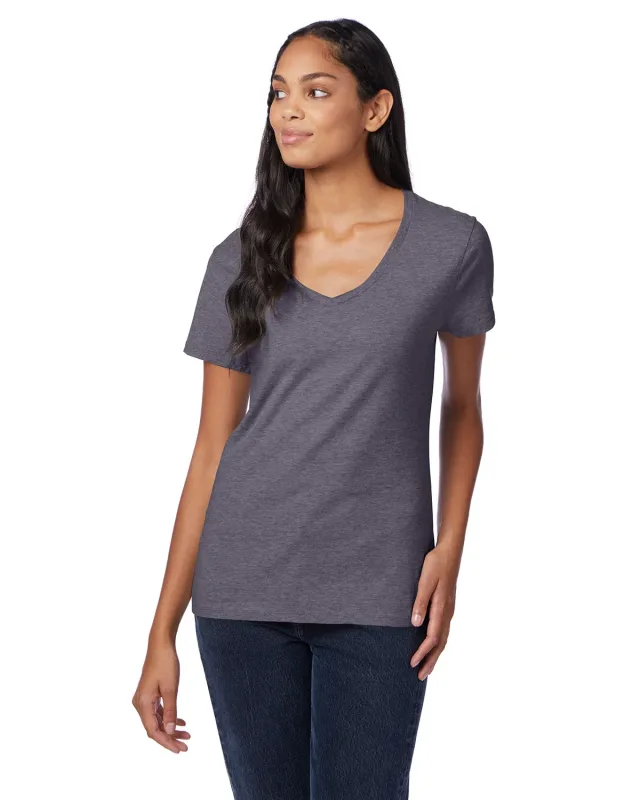 Hanes Ladies' Perfect-T V-Neck T-Shirt — view 23