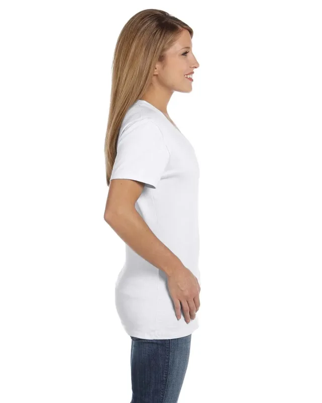 Hanes Ladies' Perfect-T V-Neck T-Shirt — view 5