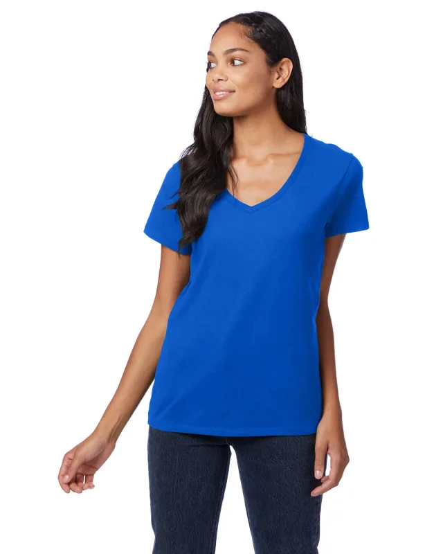 Hanes Ladies' Perfect-T V-Neck T-Shirt — view 49