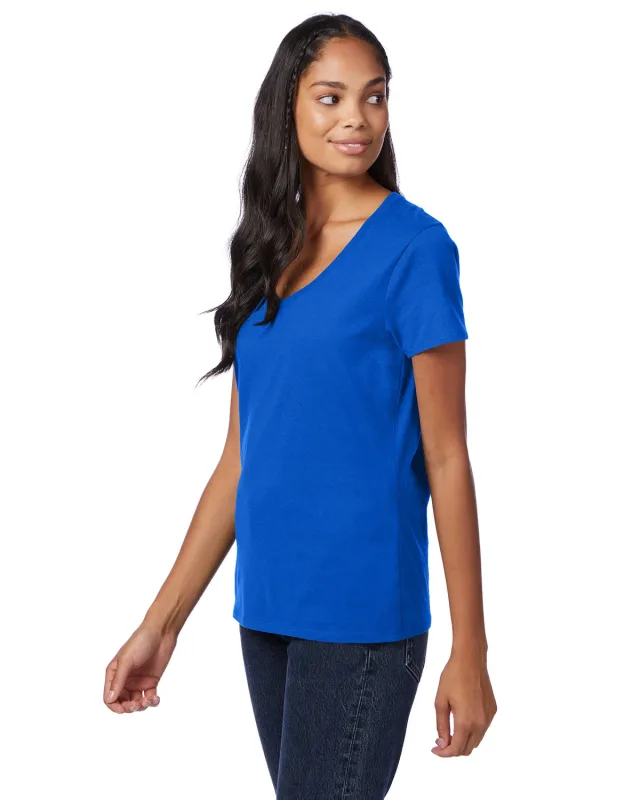 Hanes Ladies' Perfect-T V-Neck T-Shirt — view 50