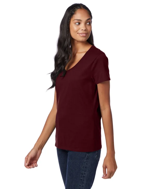 Hanes Ladies' Perfect-T V-Neck T-Shirt — view 54