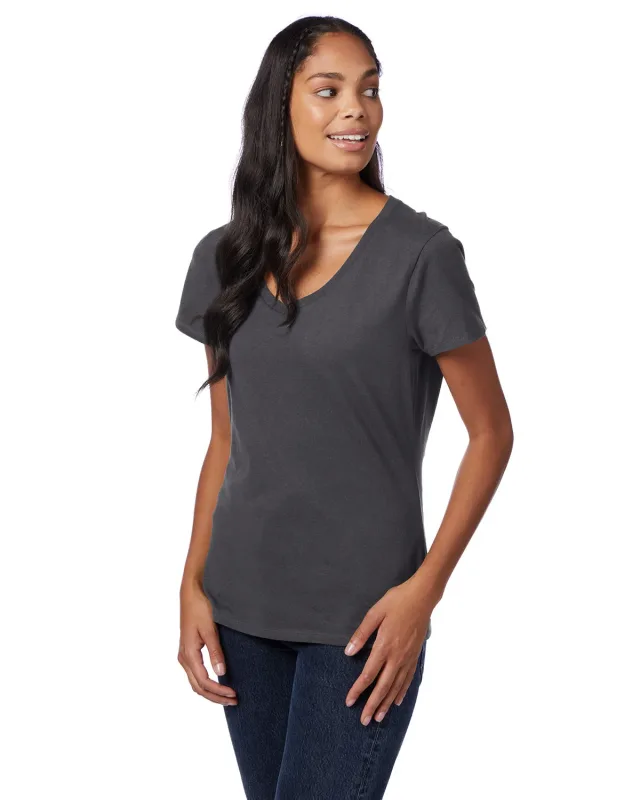 Hanes Ladies' Perfect-T V-Neck T-Shirt — view 63