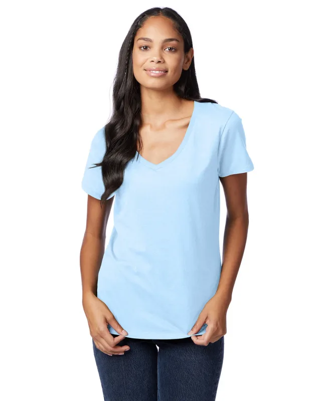 Hanes Ladies' Perfect-T V-Neck T-Shirt — view 7