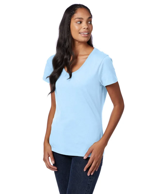 Hanes Ladies' Perfect-T V-Neck T-Shirt — view 8