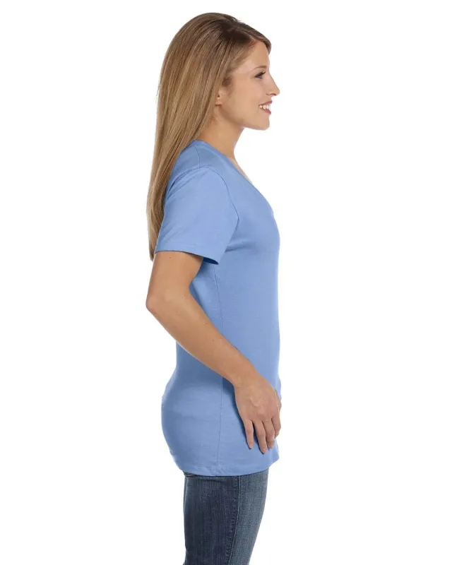 Hanes Ladies' Perfect-T V-Neck T-Shirt — view 9